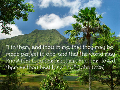 John 17:23 with Puu Lanihuli, Kaneohe, Oahu, Hawaii
